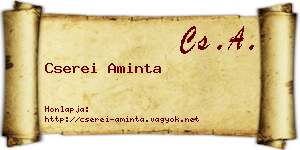 Cserei Aminta névjegykártya